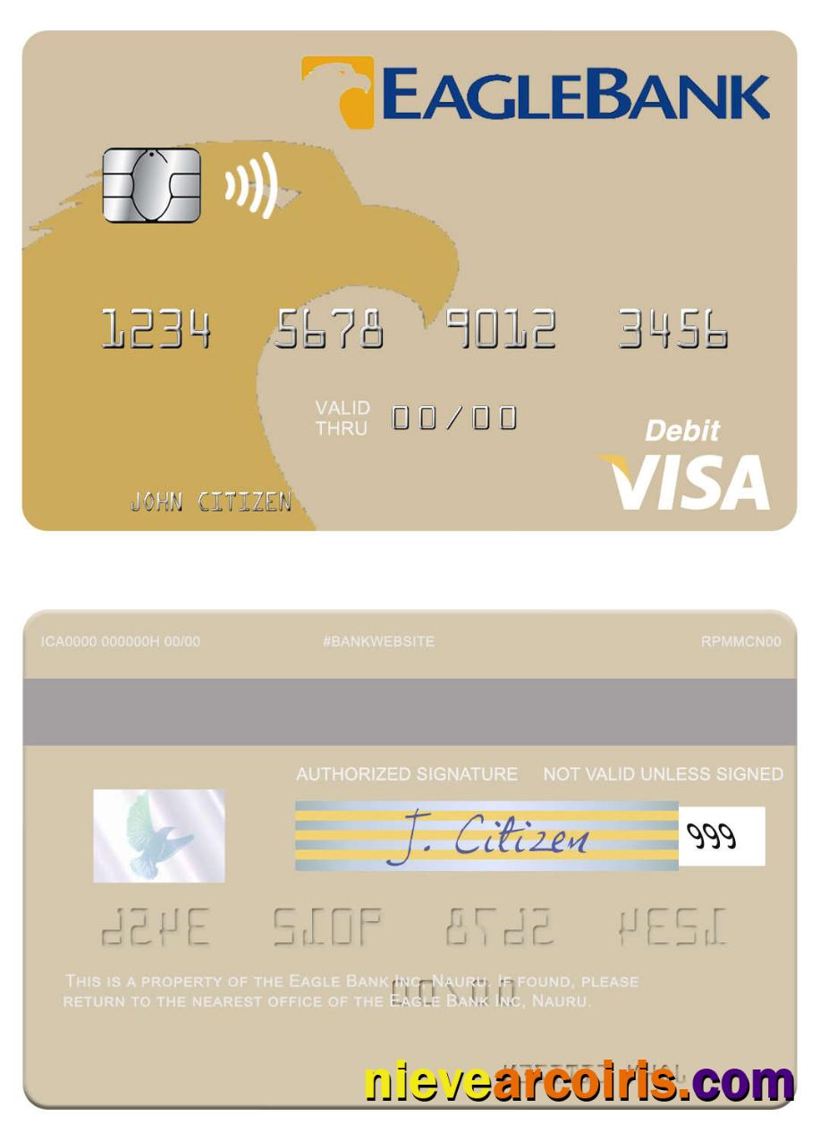 Nauru Eagle Bank Inc visa debit card